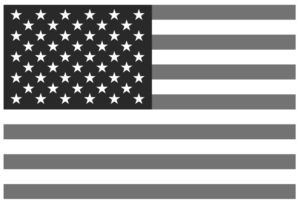 usa flag black and white
